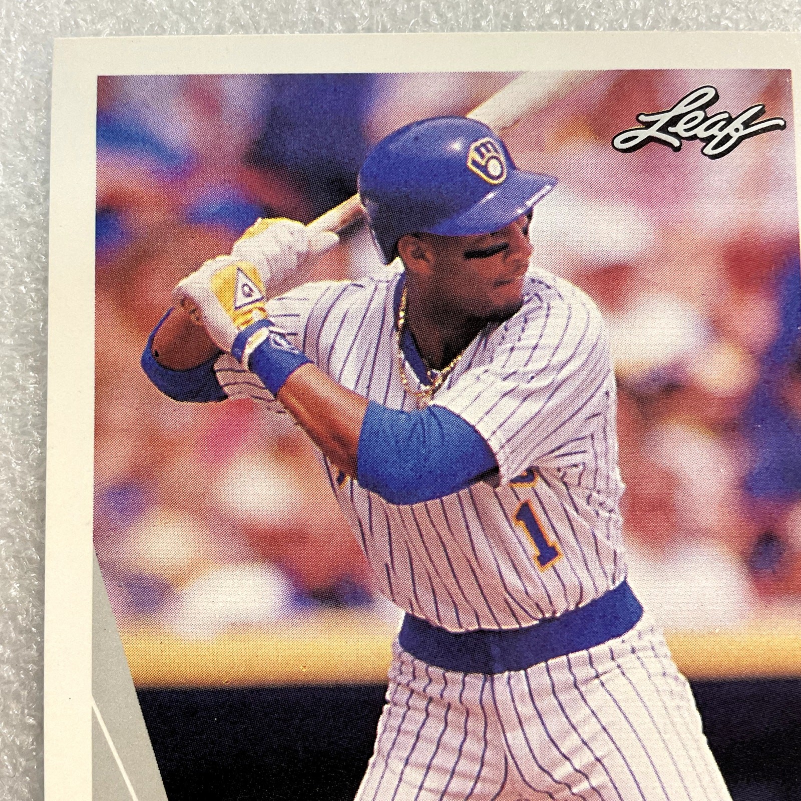 1990 Leaf #157 Gary Sheffield Baseball Card Milwaukee Brewers MLB Original - Image 3