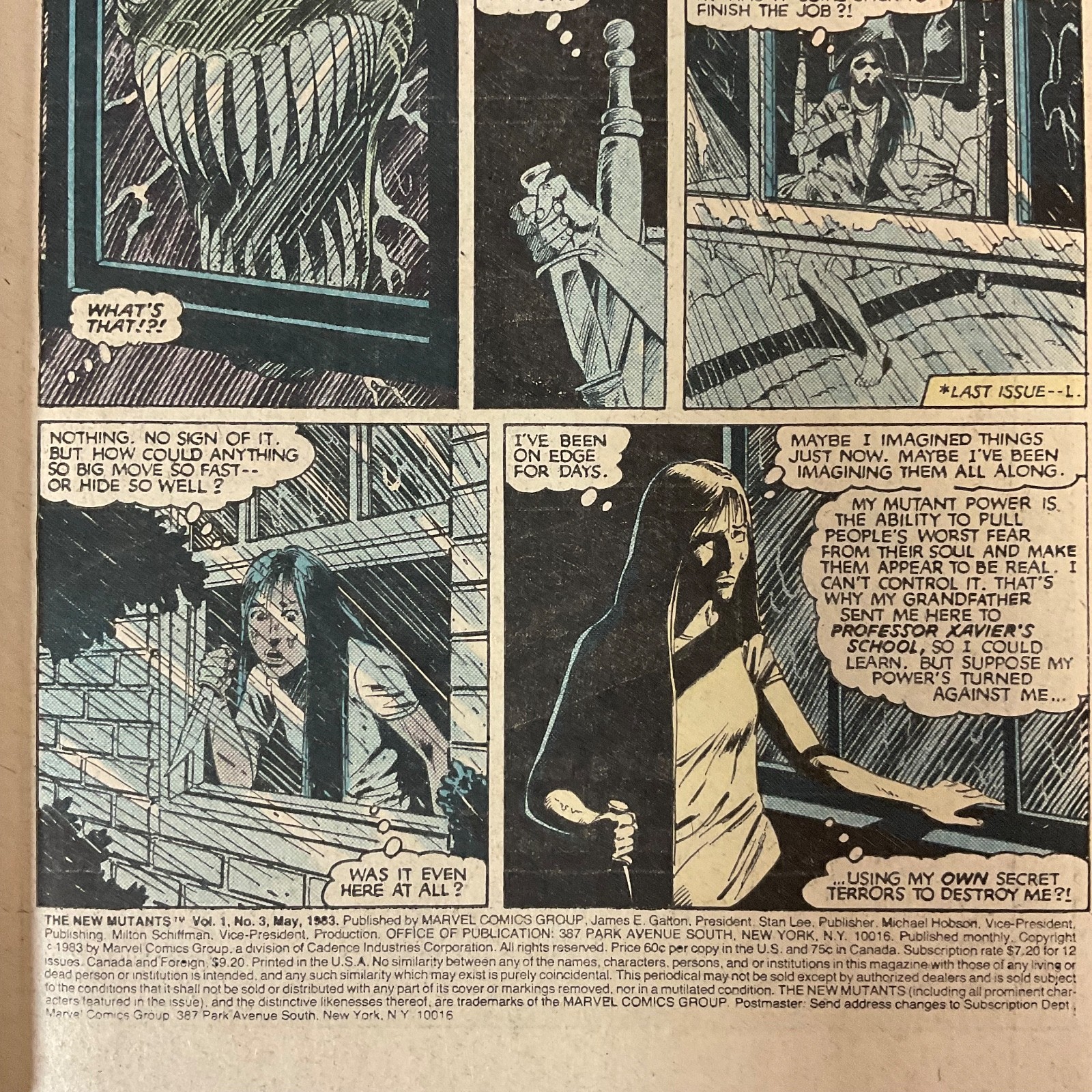 The New Mutants #3 Marvel Comic Book 1983 Key Issue 10.25in Bronze Age - Image 4