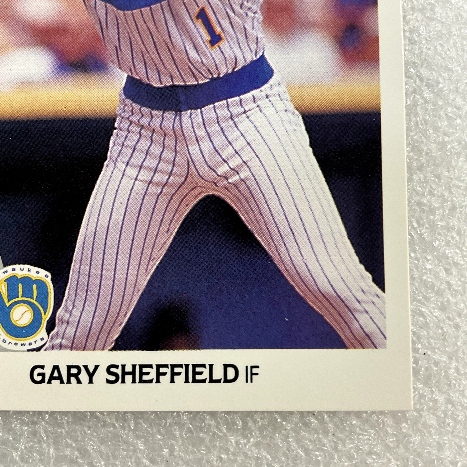 1990 Leaf #157 Gary Sheffield Baseball Card Milwaukee Brewers MLB Original - Image 5