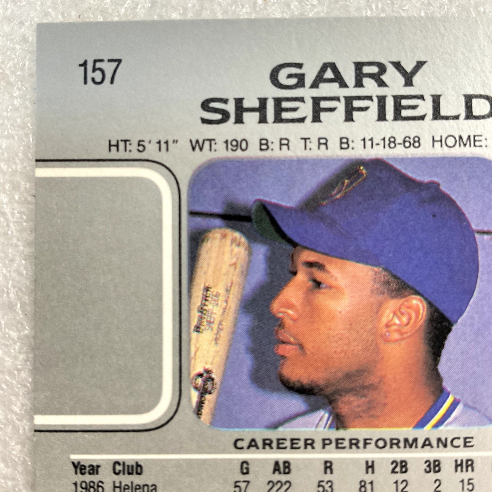 1990 Leaf #157 Gary Sheffield Baseball Card Milwaukee Brewers MLB Original - Image 7