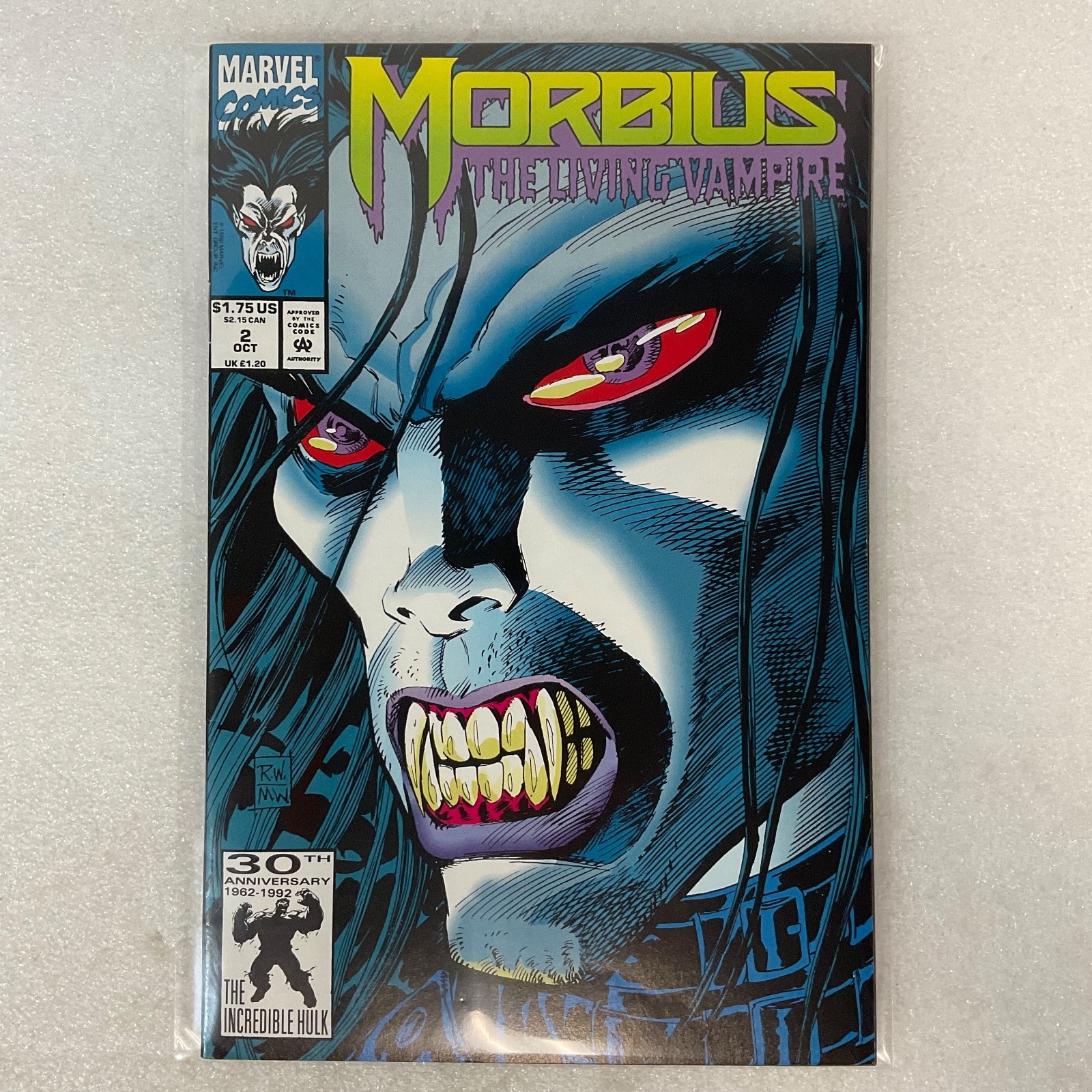 Morbius The Living Vampire #2 1992 Marvel Comic Book Hulk 30th Anniversary - Image 16