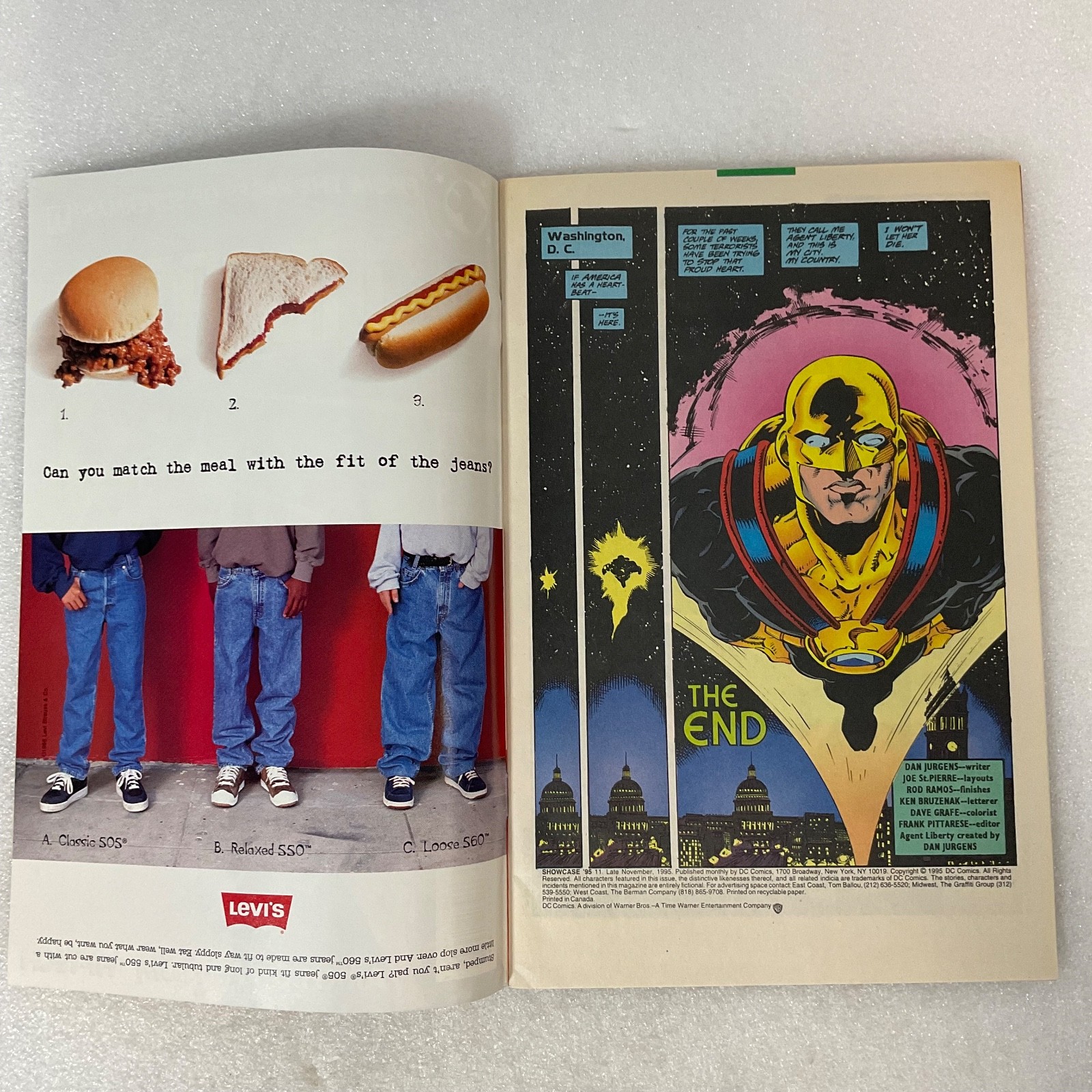 Showcase ‘95 Agent Liberty #11 DC Comic Late Nov 1995 Superman Series - Image 3