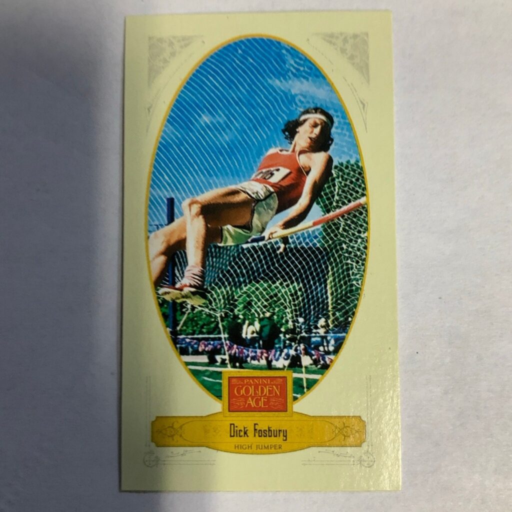 2012 Panini Golden Age Broad Leaf Cigarettes Dick Fosbury High Jump Trading Card - Image 1