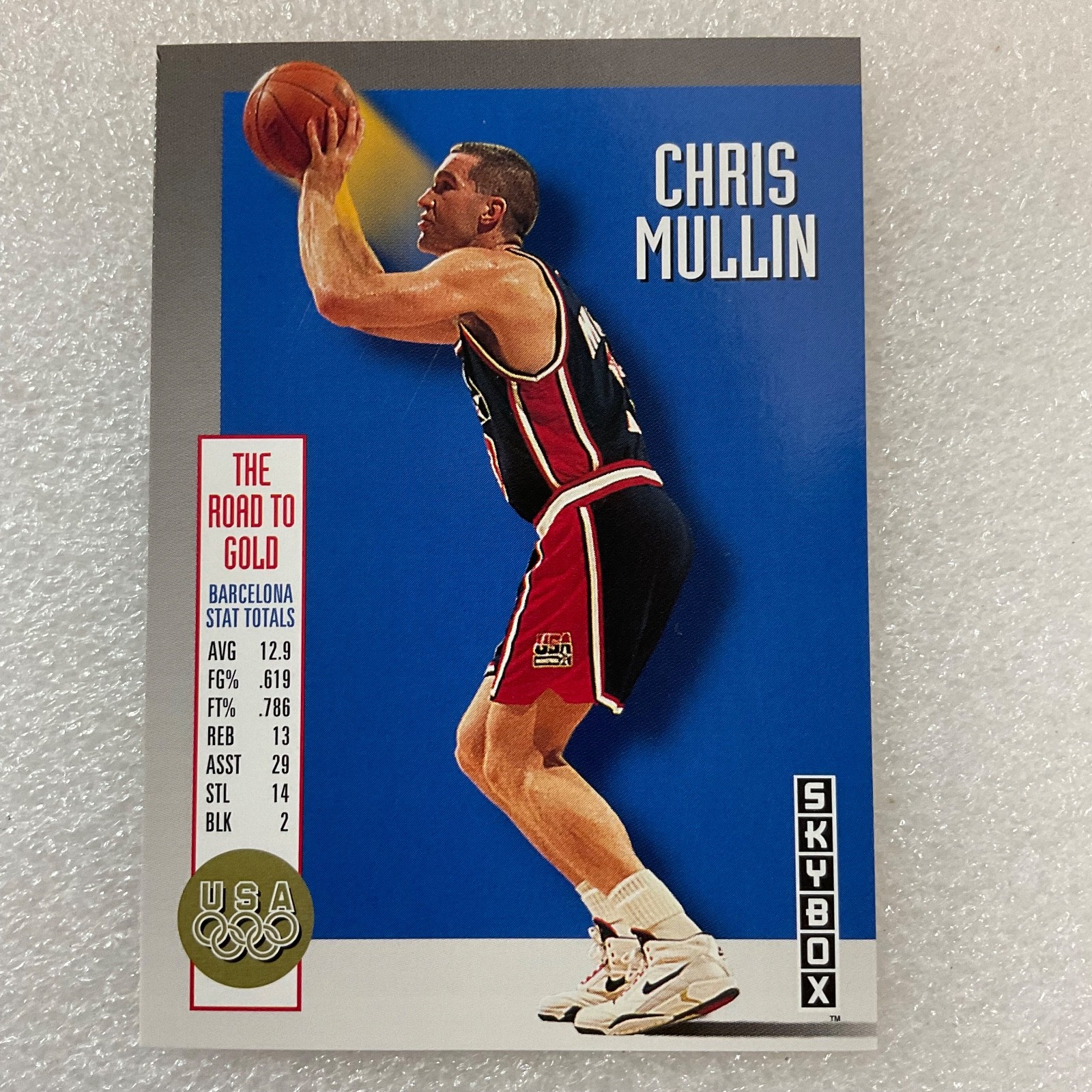 1993 Skybox #2 Chris Mullin Olympic Team Monte Carlo GnuTradingCards - Image 2