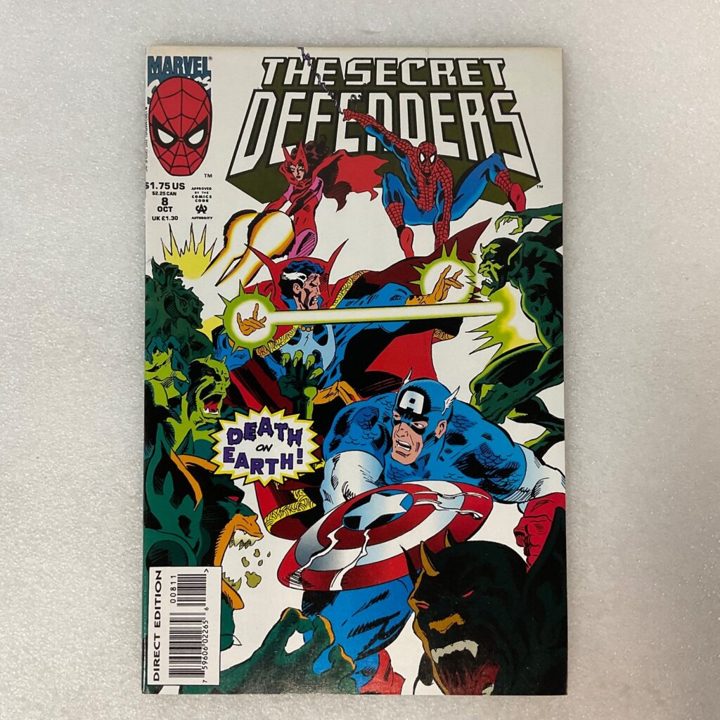 The Secret Defenders #8 Marvel Comic 1993 Doctor Strange Spidey Cap - Image 1