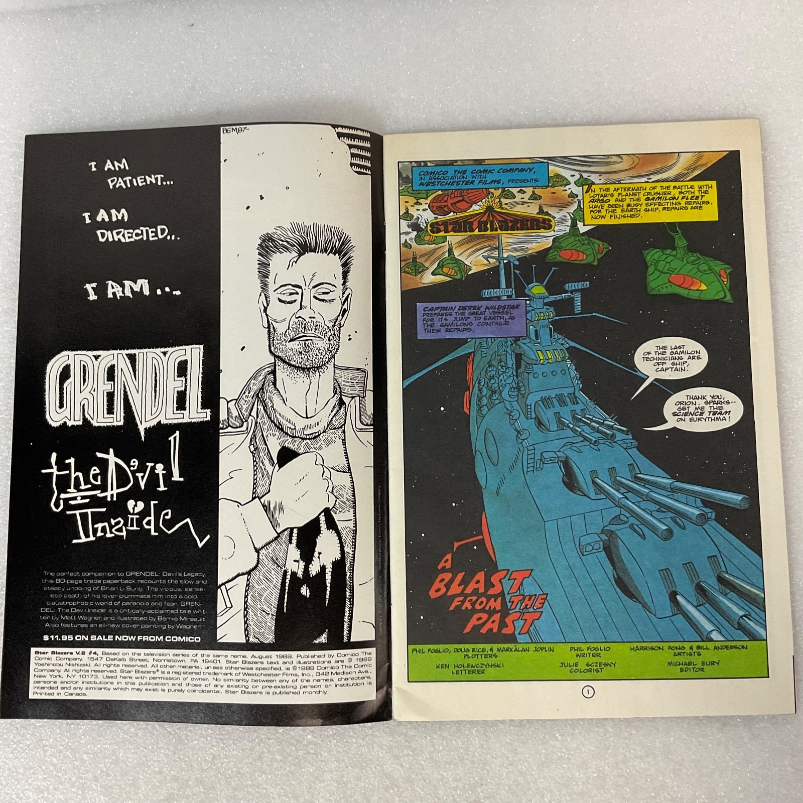 Star Blazers #4 Comico 1989 Five-Issue Series Sci-Fi Comic Book - Image 3