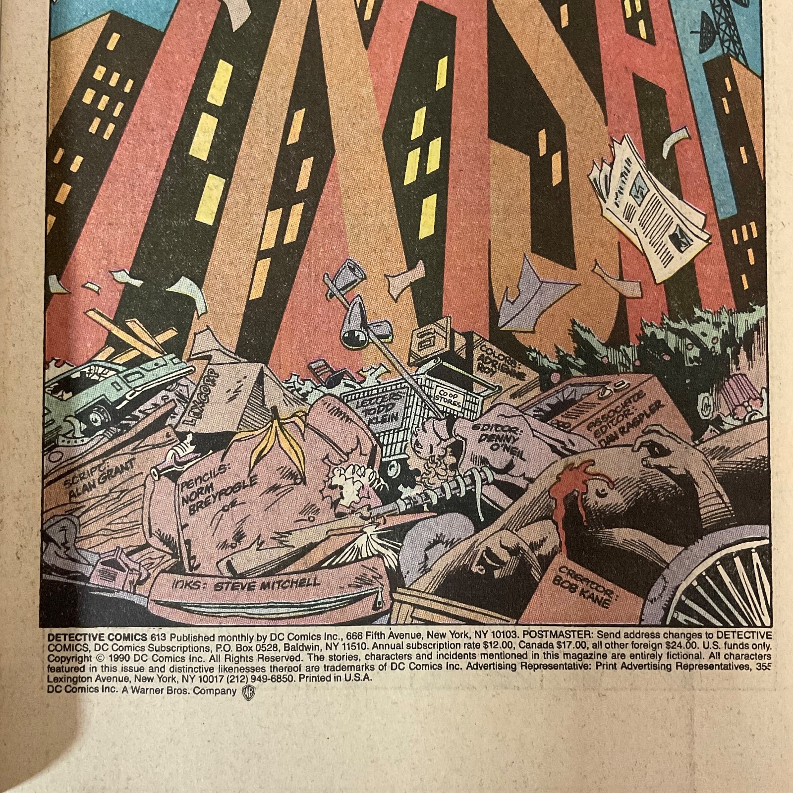 Detective Comics #613 Batman APR 90 Trashed Cover DC Comic Book 1990 - Image 4