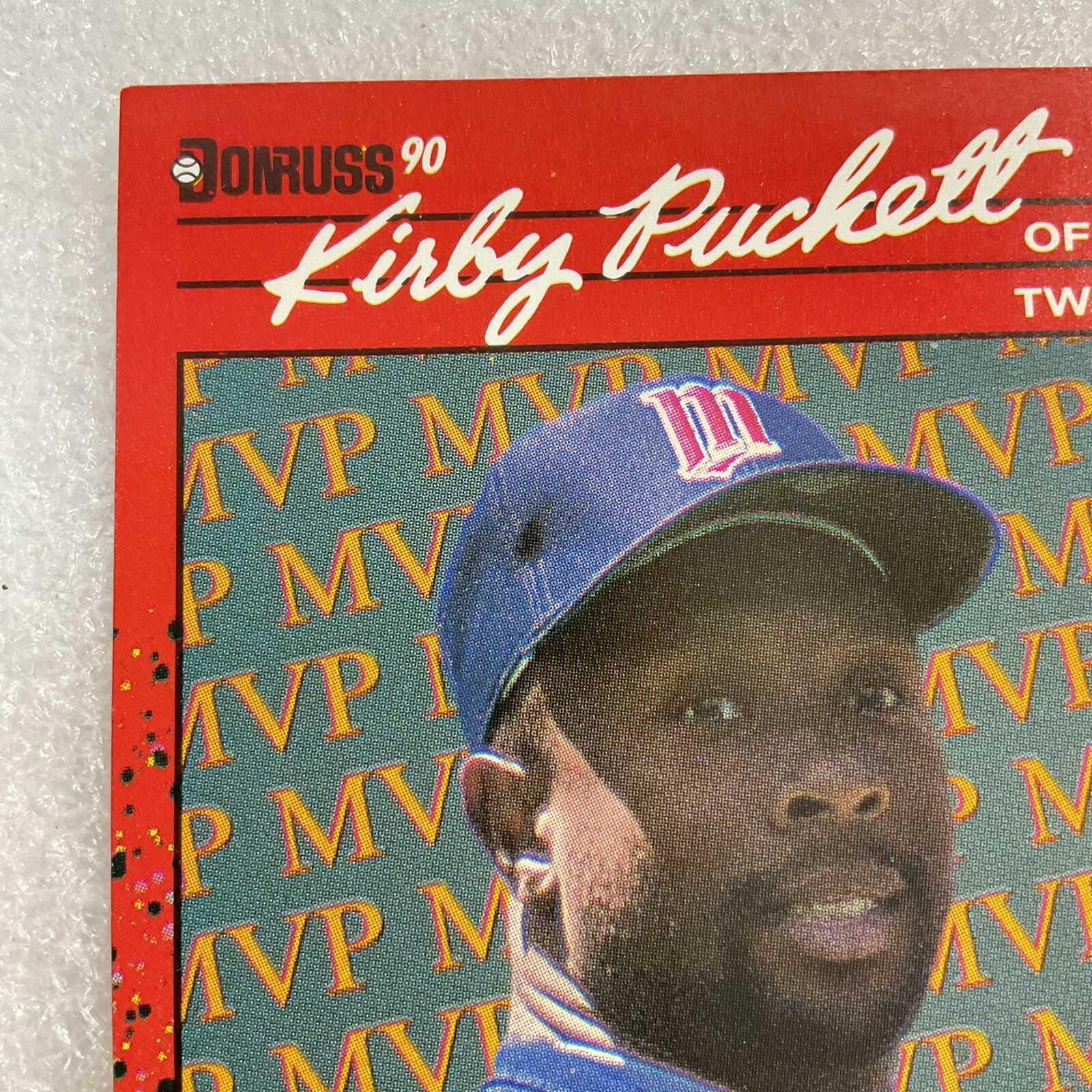 Kirby Puckett 1990 Donruss #BC-8 MVP Baseball Card Minnesota Twins - Image 3