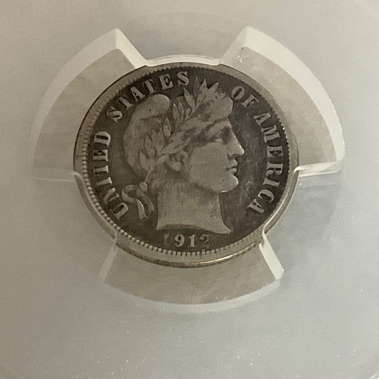 1912 10C United States Barber Dime PCGS VF20 Cert#53505443 - Image 9