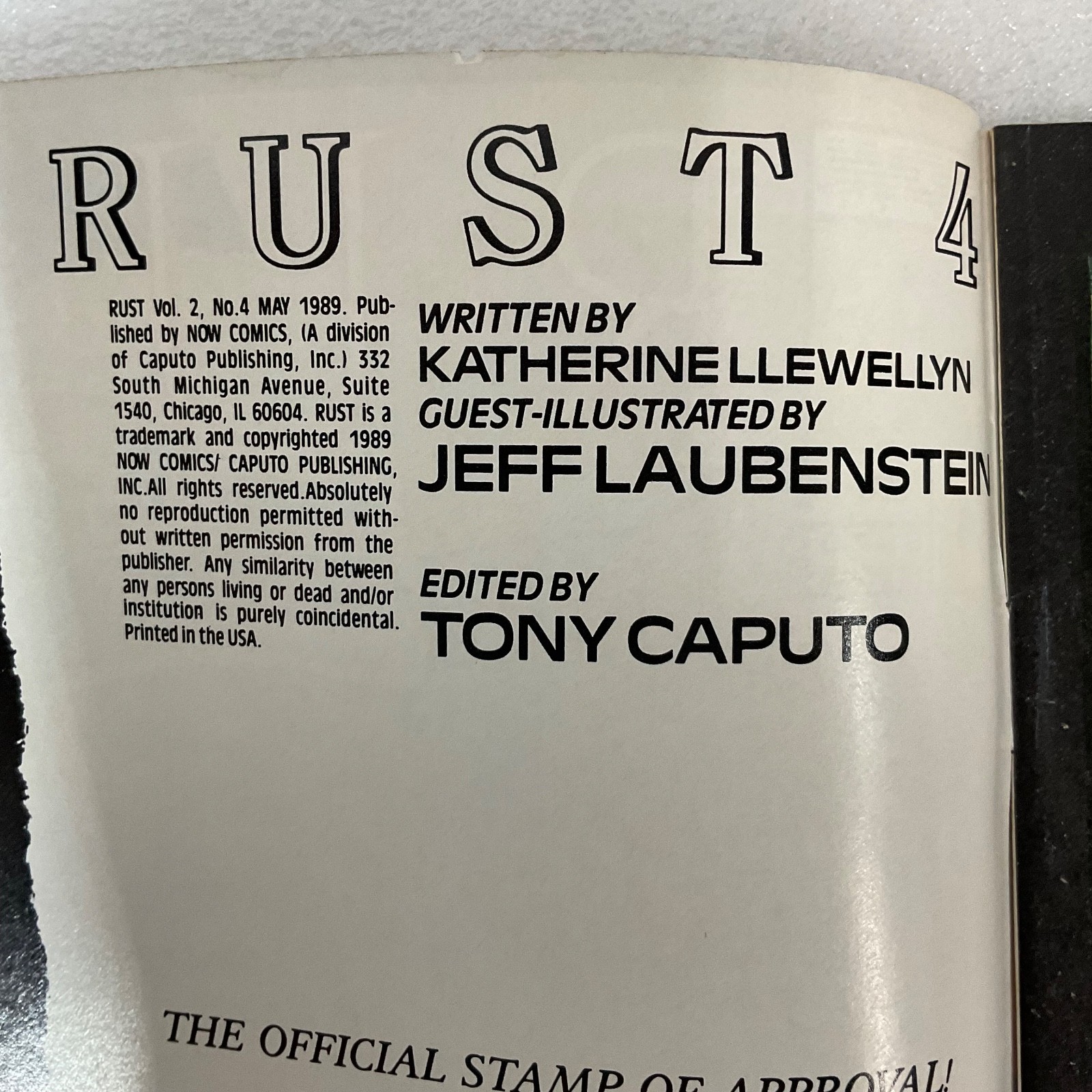 Rust #4 Now Comics May 1989 Vintage Comic Book Jeff Laubenstein Art - Image 4