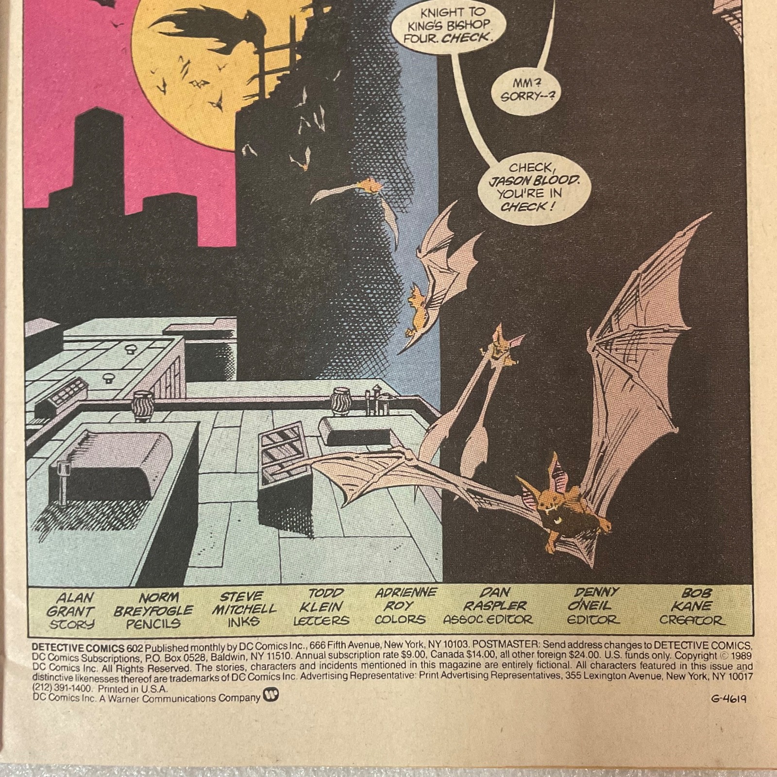 Detective Comics #602 1989 Batman DC Comic Book Alan Grant Breyfogle - Image 4