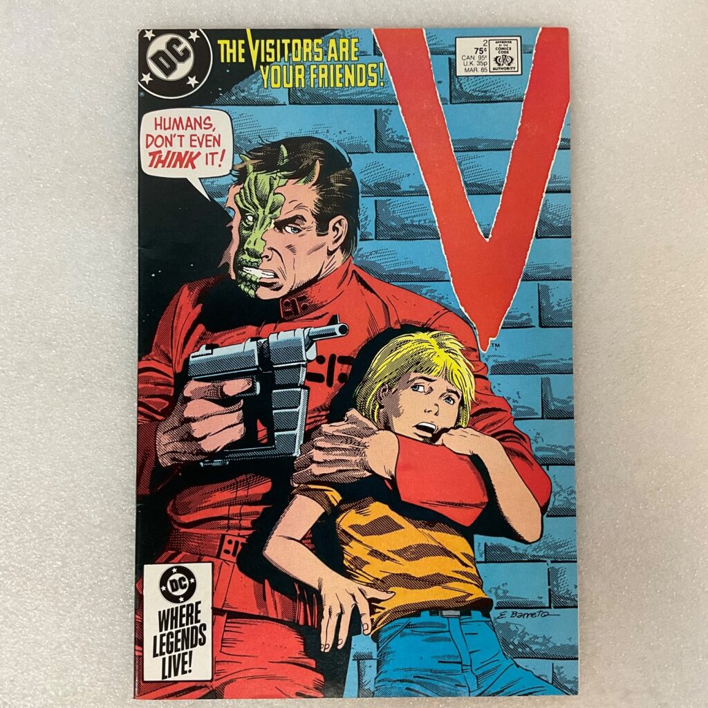 V DC Comic Book #2 1985 The Visitors Are Your Friends Sci-Fi Series - Image 1