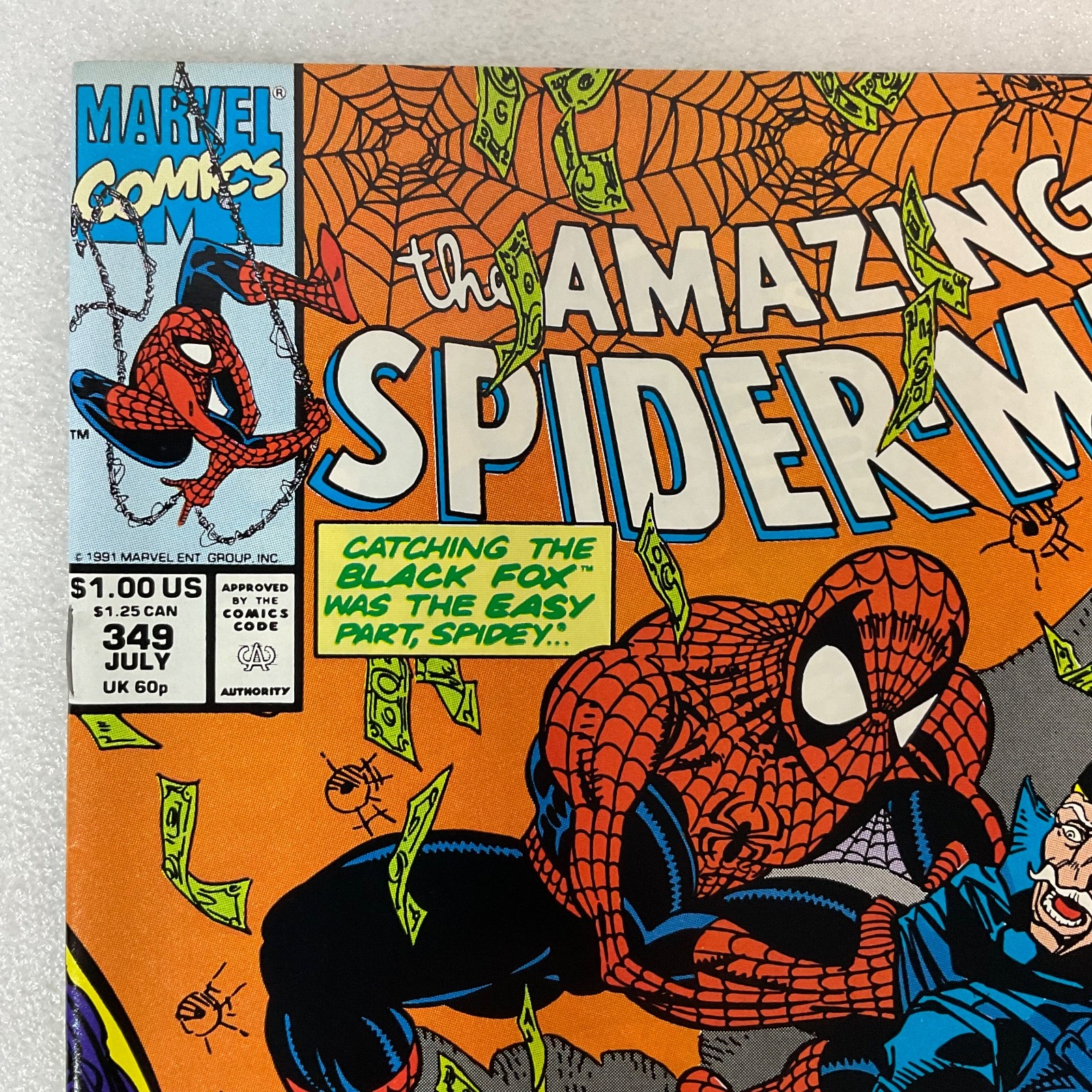 Amazing Spider-Man #349 Marvel Comic 1991 Black Fox Story July Issue - Image 3
