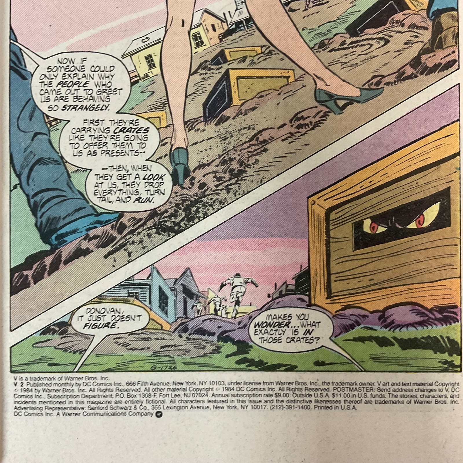 V DC Comic Book #2 1985 The Visitors Are Your Friends Sci-Fi Series - Image 5