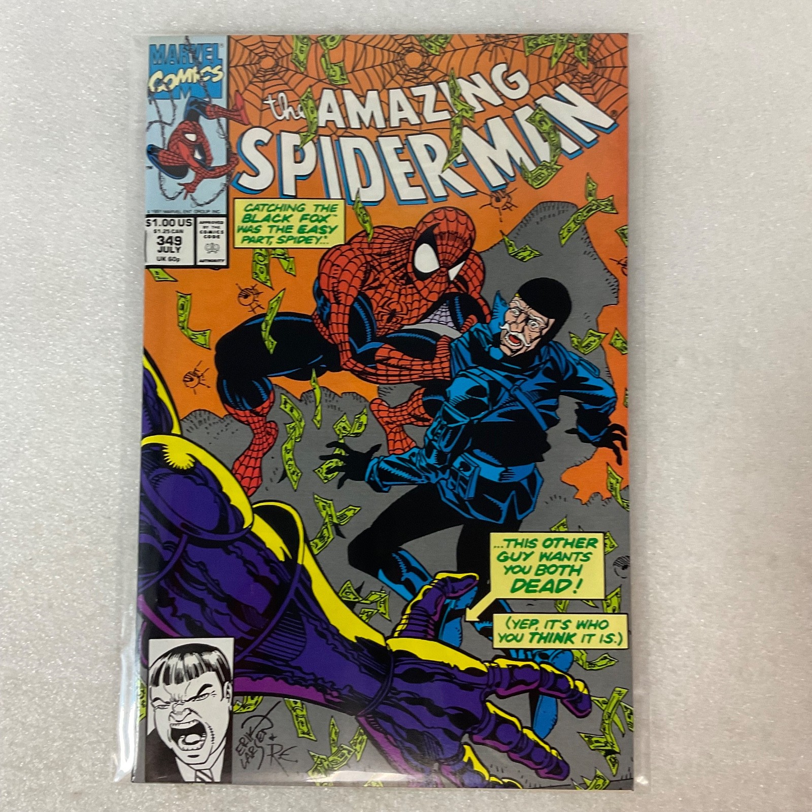 Amazing Spider-Man #349 Marvel Comic 1991 Black Fox Story July Issue - Image 13