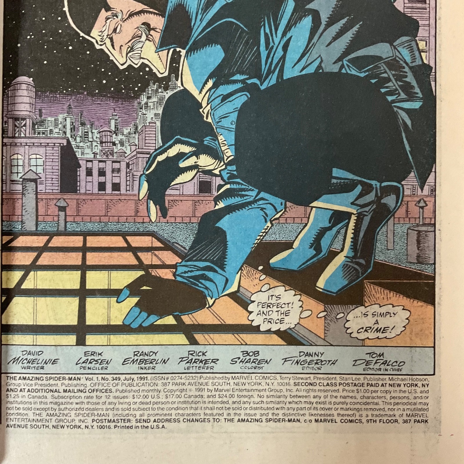 Amazing Spider-Man #349 Marvel Comic 1991 Black Fox Story July Issue - Image 12