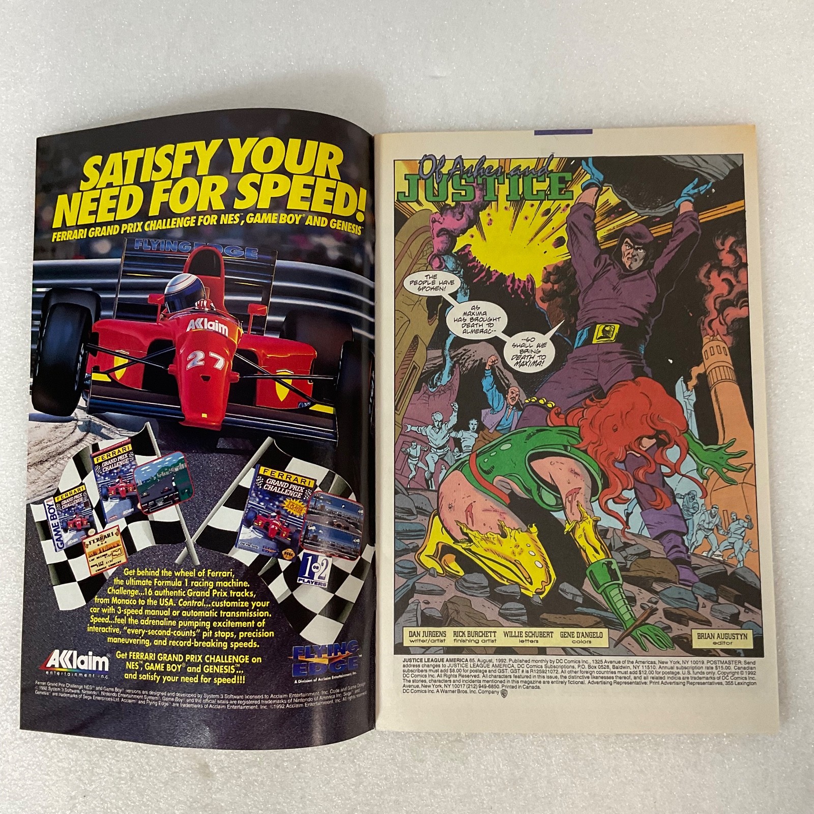 Justice League America #65 1992 DC Comic Starbreaker Battle Issue - Image 3