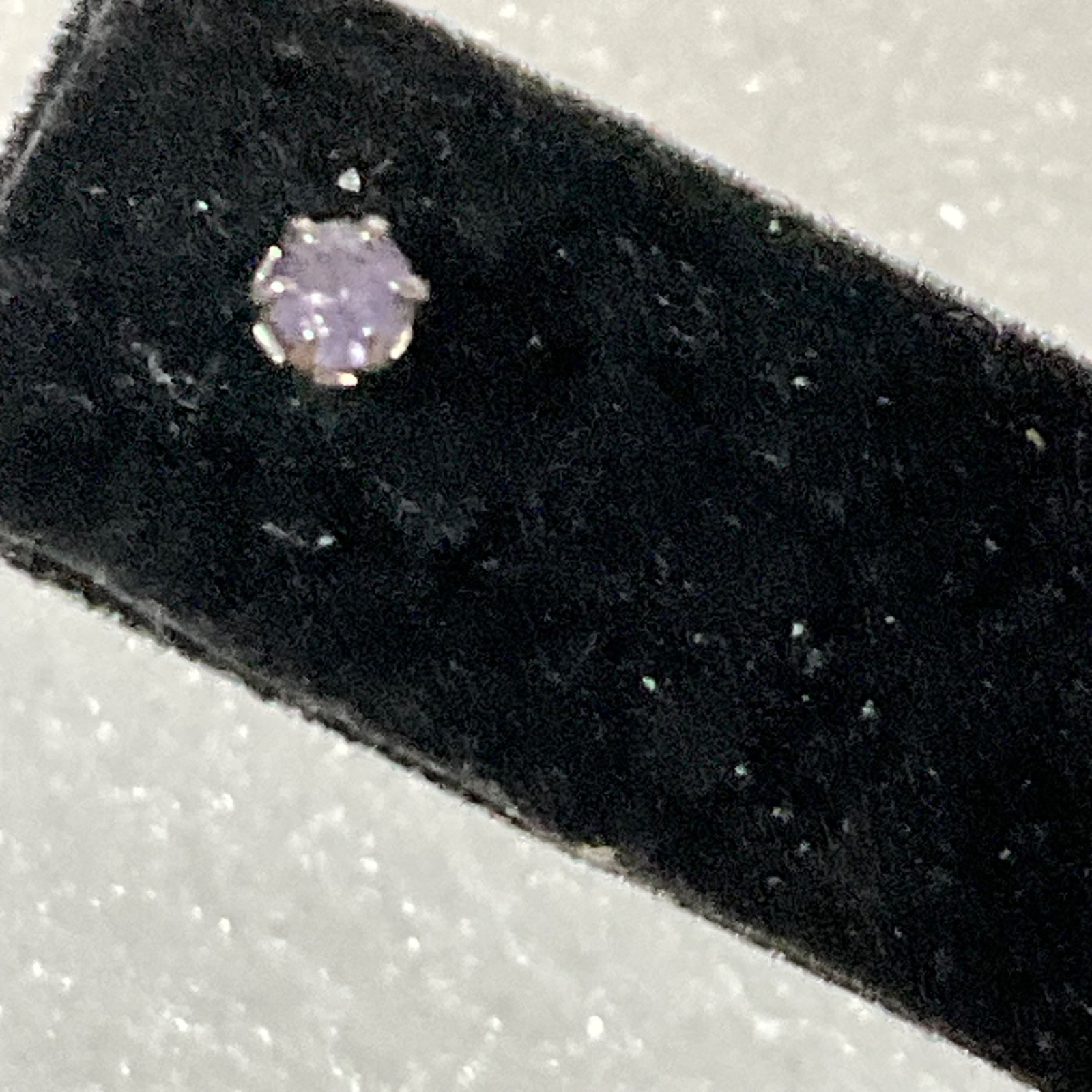 Sterling Silver Purple Stone Stud Earrings Small Round 4mm Violet CZ Birthstone - Image 7
