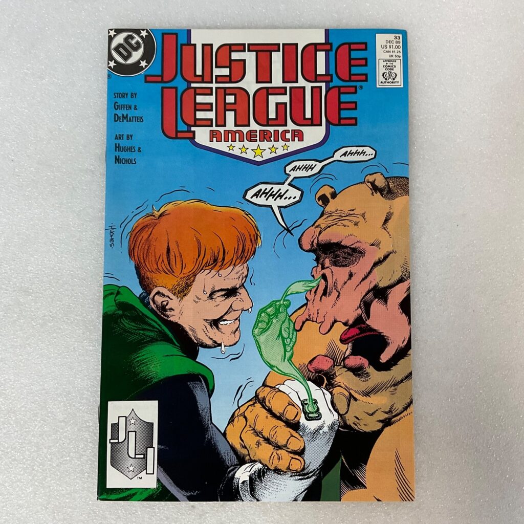 Justice League America #33 Dec 1989 DC Comic Book Guy Gardner Cover - Image 1