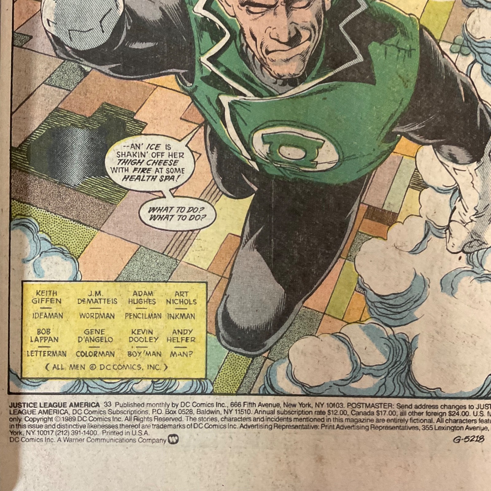 Justice League America #33 Dec 1989 DC Comic Book Guy Gardner Cover - Image 4
