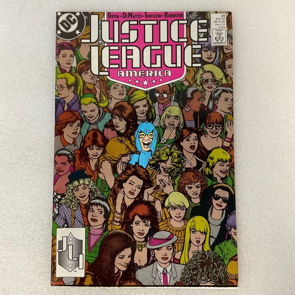 Justice League America #29 Aug 89 DC Comic Book Blue Beetle Cover - Image 1