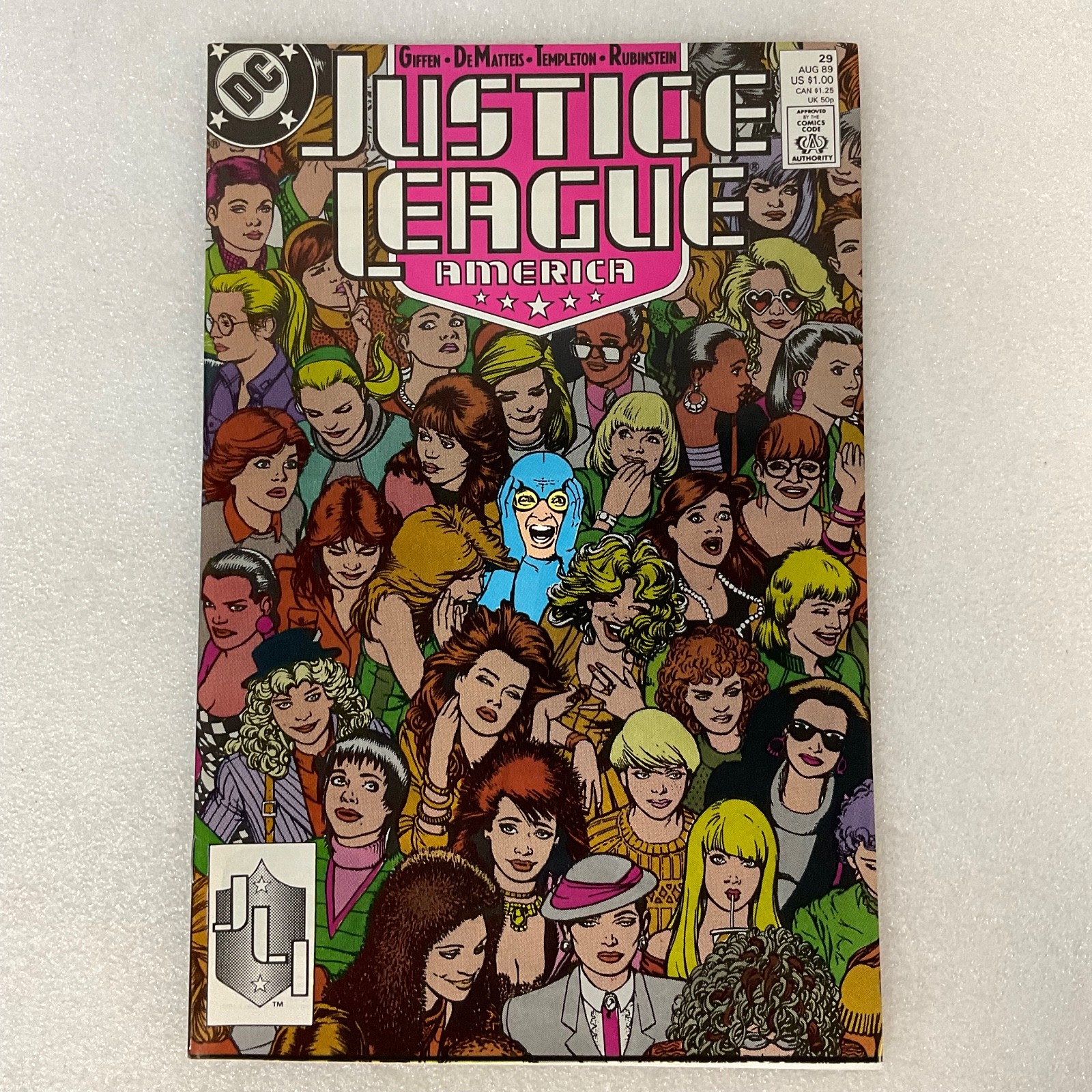 Justice League America #29 Aug 89 DC Comic Book Blue Beetle Cover - Image 1