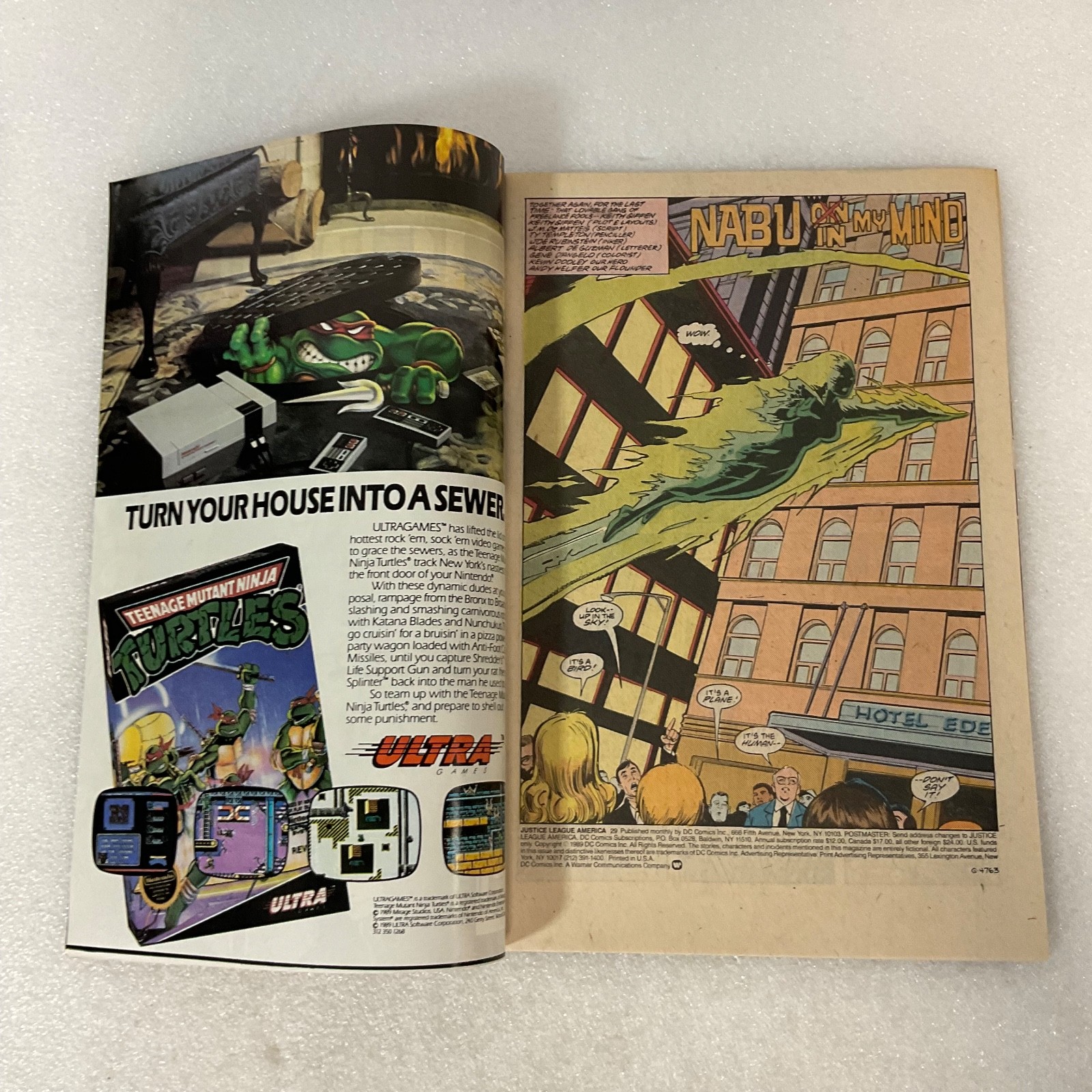 Justice League America #29 Aug 89 DC Comic Book Blue Beetle Cover - Image 3