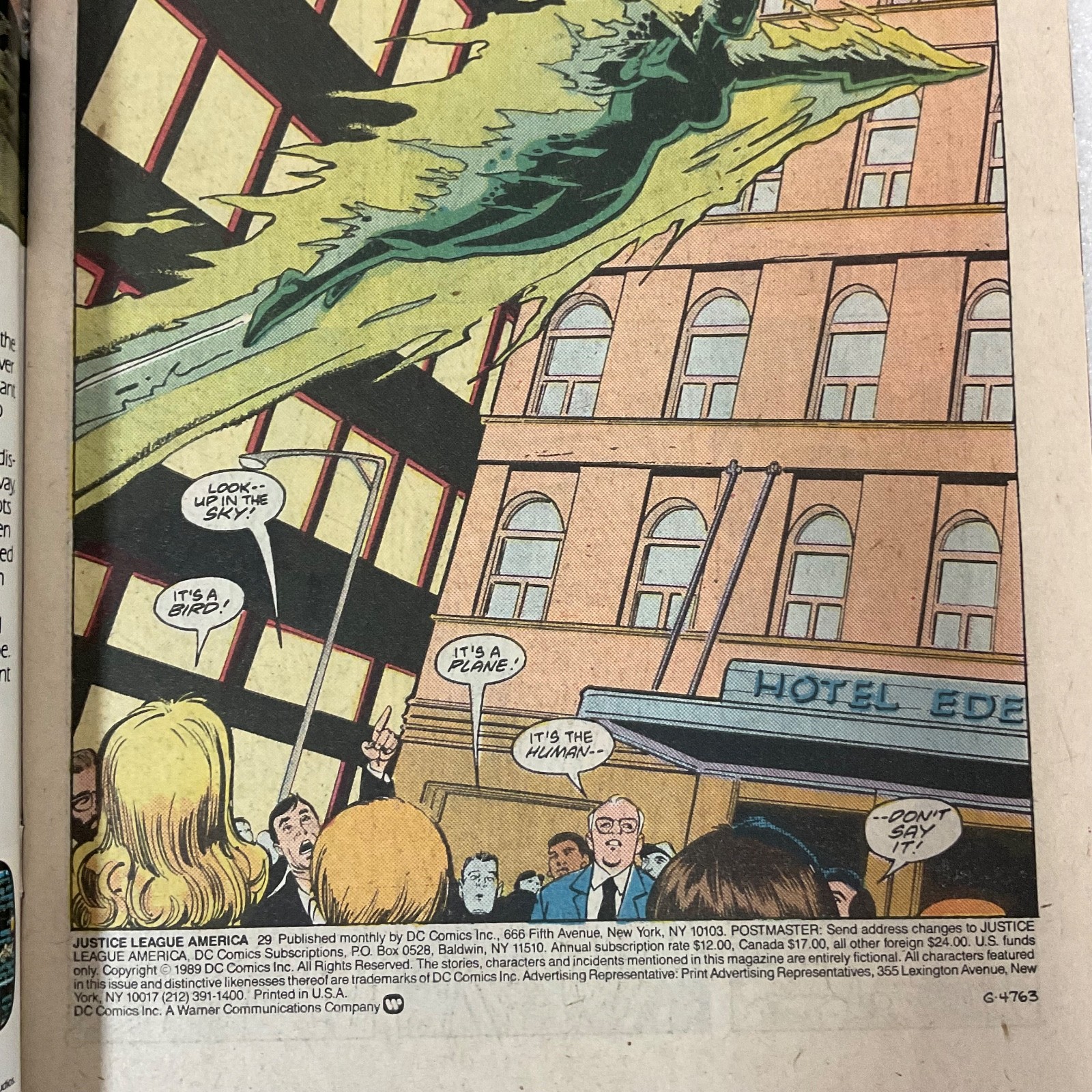 Justice League America #29 Aug 89 DC Comic Book Blue Beetle Cover - Image 4