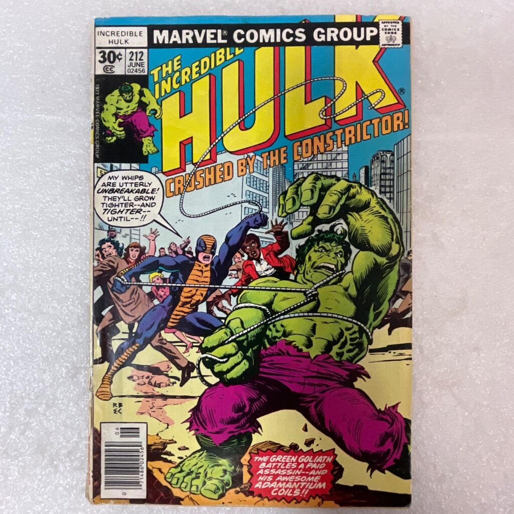 Vintage Incredible Hulk #212 1977 Marvel Comic Constrictor Story June Issue - Image 1