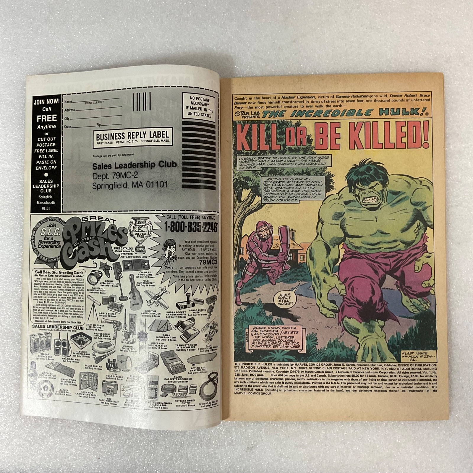 The Incredible Hulk #236 1979 Marvel Comic Man-Monster vs Machine Man - Image 3