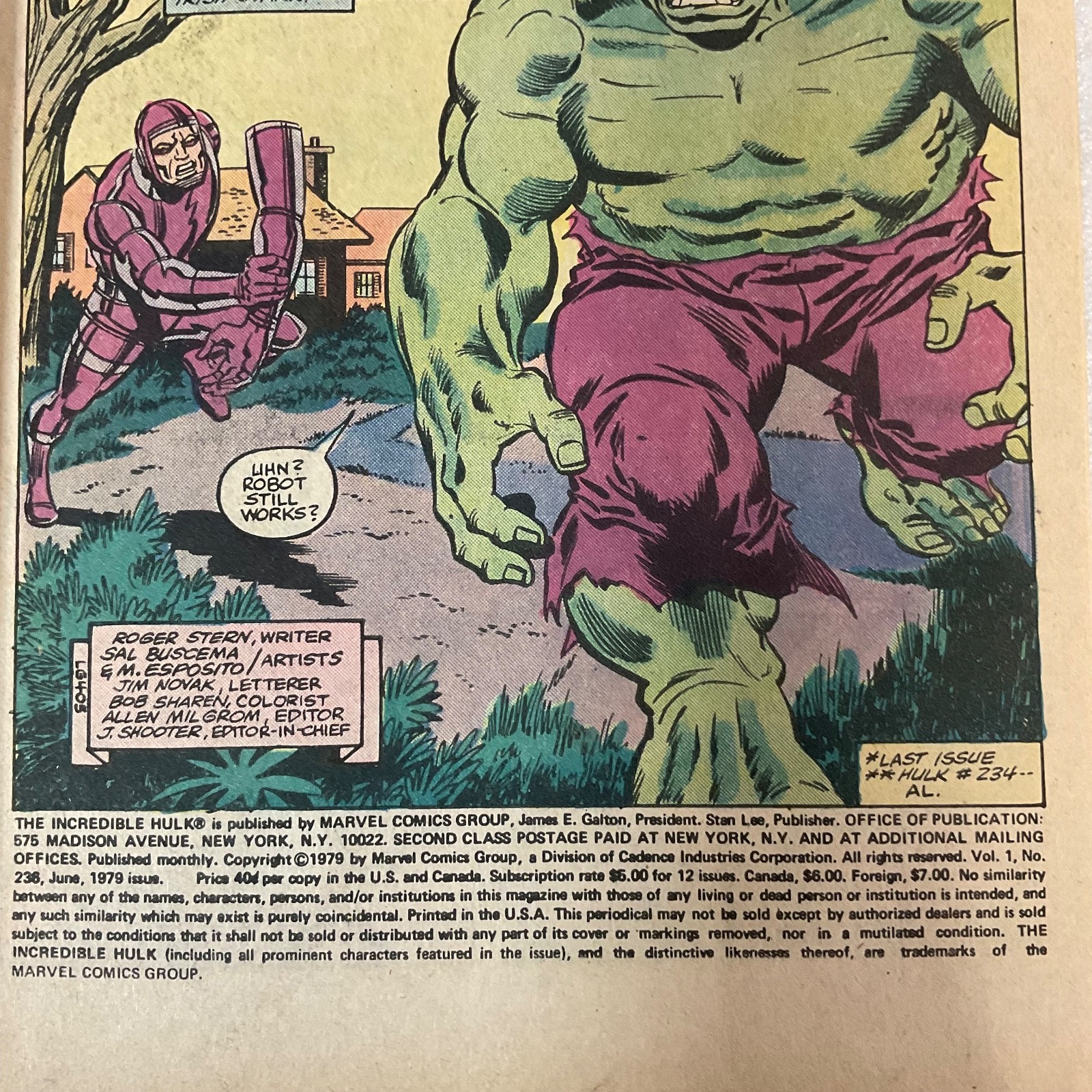 The Incredible Hulk #236 1979 Marvel Comic Man-Monster vs Machine Man - Image 5