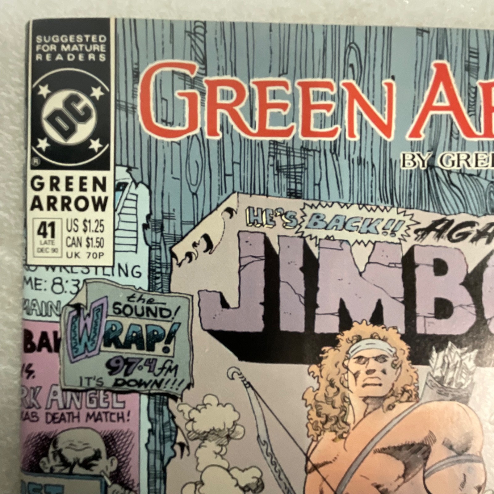 Green Arrow #41 Dec 1990 DC Comic Book Jimbo Cover Mature Readers - Image 5