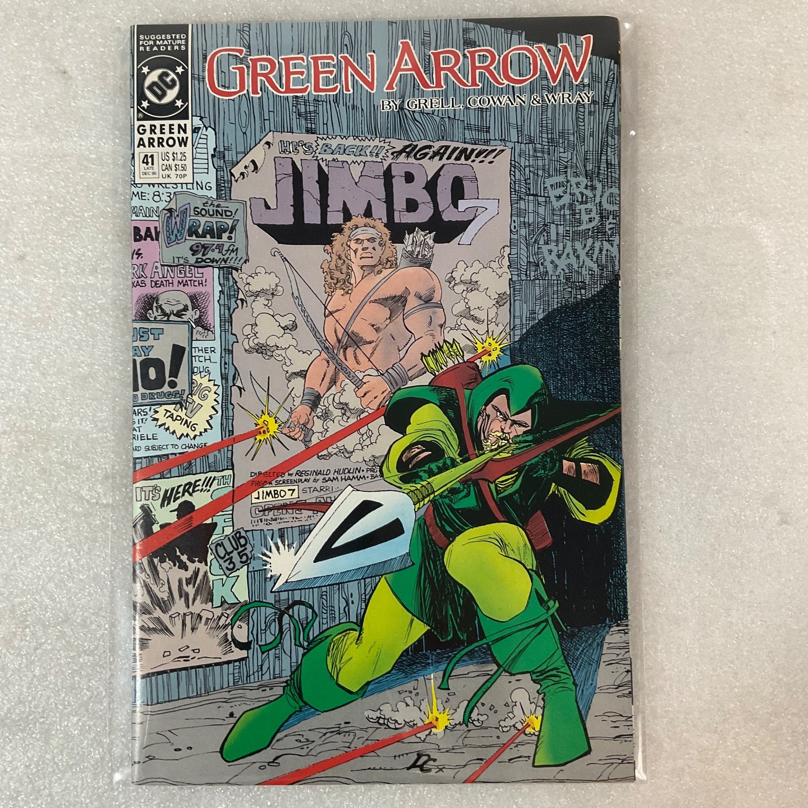 Green Arrow #41 Dec 1990 DC Comic Book Jimbo Cover Mature Readers - Image 13
