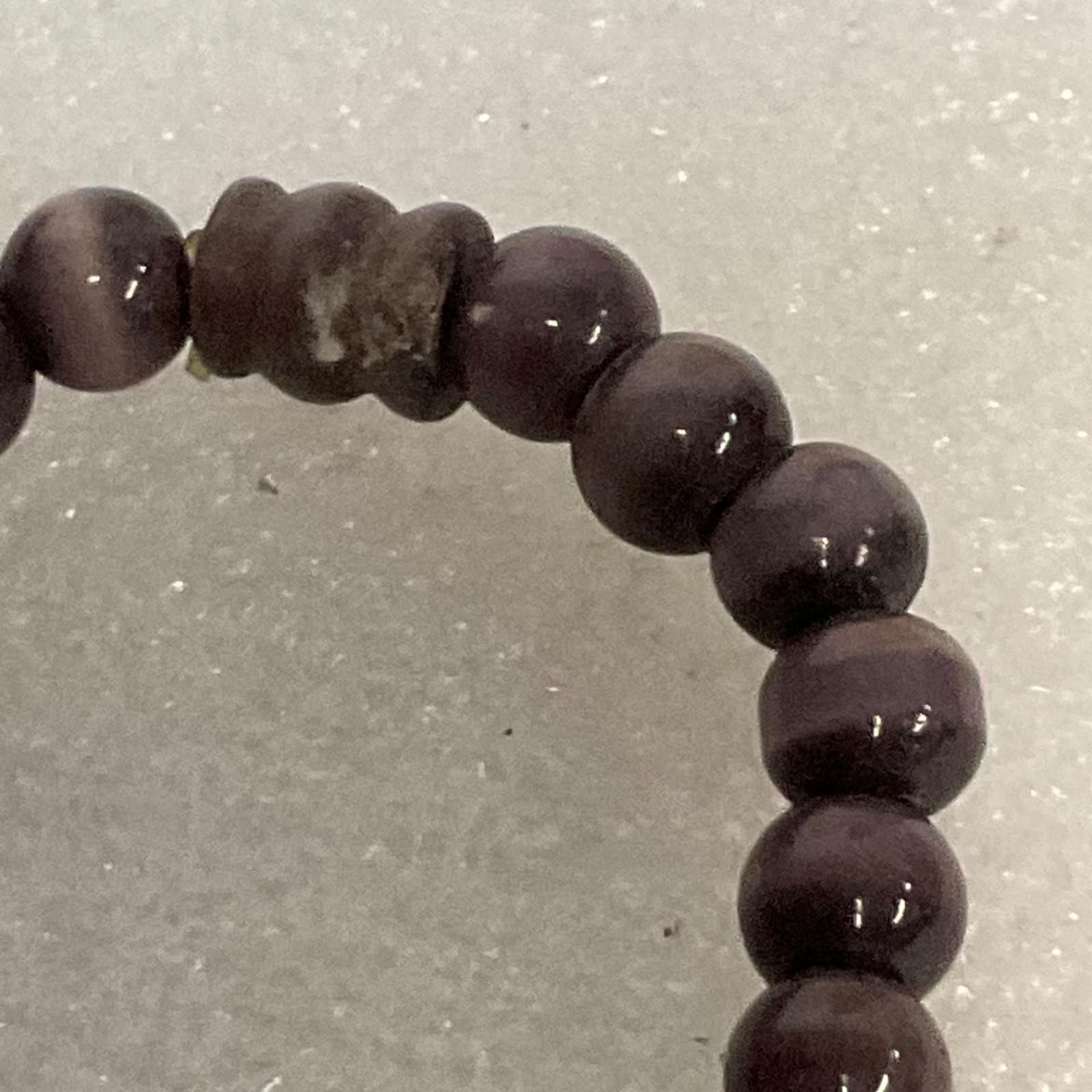 Purple Stone Bead Bracelet with Vintage Camera Charm – 7" Stretch Jewelry - Image 5