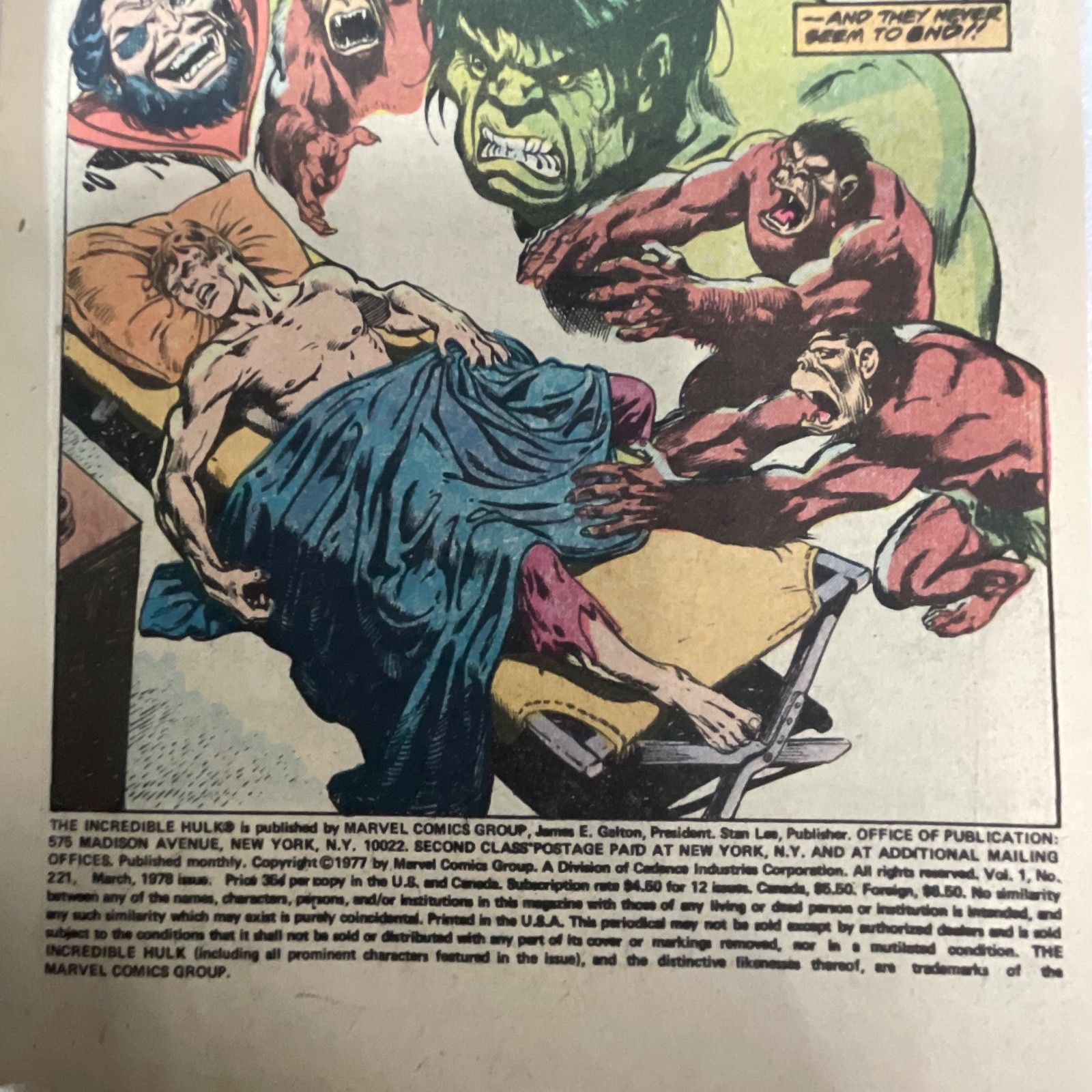 The Incredible Hulk #221 Mar 1978 Marvel Comic Book Stingray Cover - Image 5