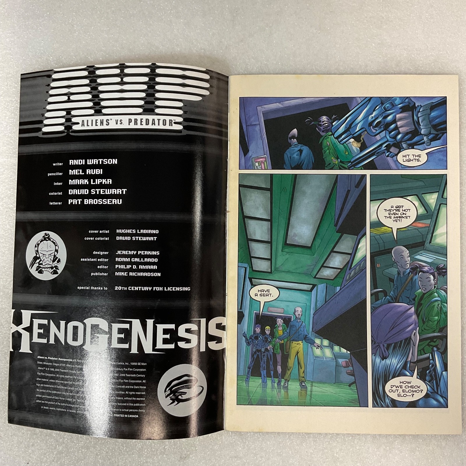 AVP Aliens vs Predator Xenogenesis #3 Dark Horse 2000 Comic Book - Image 3