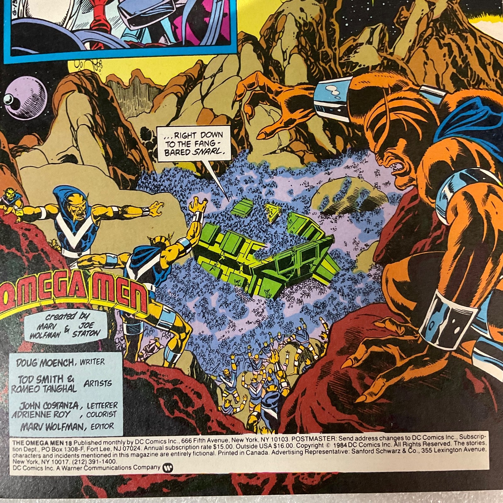 The Omega Men #18 Sept 1984 DC Comic Book The Primus Army - Image 4