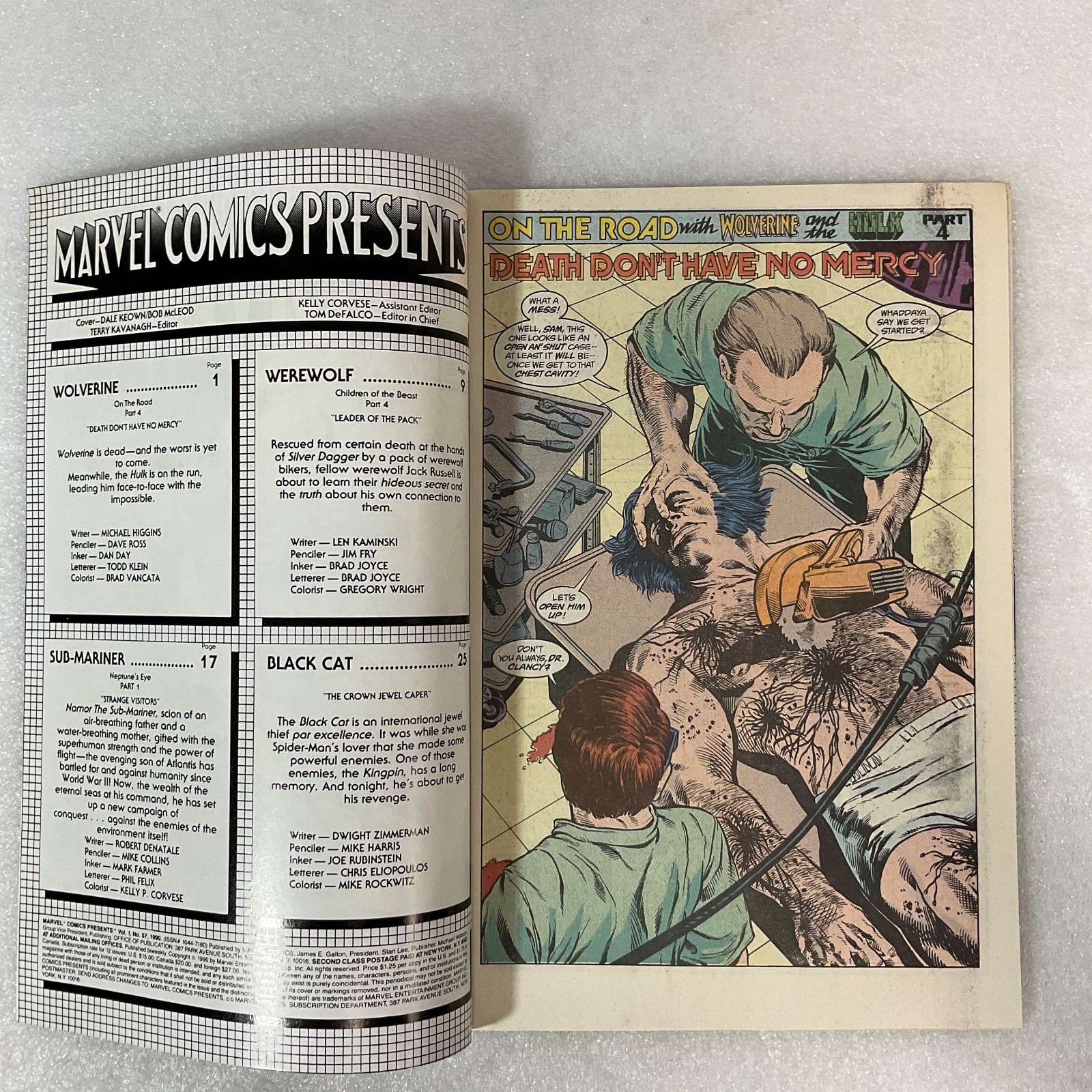 Marvel Comics Presents Wolverine #57 1990 Hulk Story Marvel Comic Book - Image 3