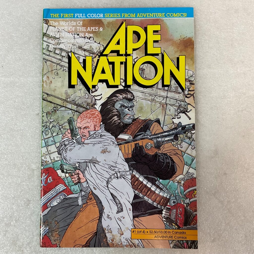 Ape Nation #1 Feb 1991 Adventure Comics Crossover Planet of Apes Alien - Image 1