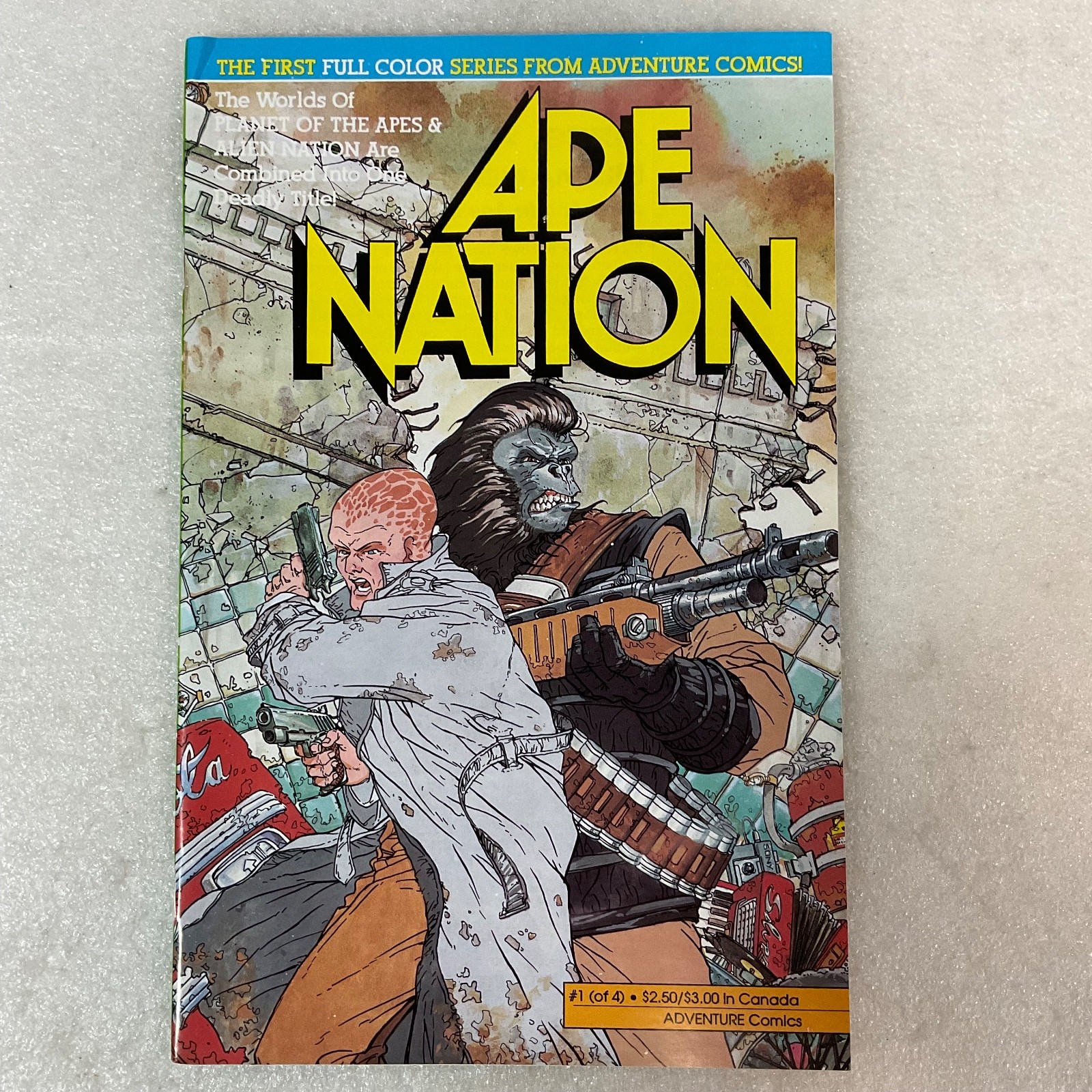 Ape Nation #1 Feb 1991 Adventure Comics Crossover Planet of Apes Alien - Image 1