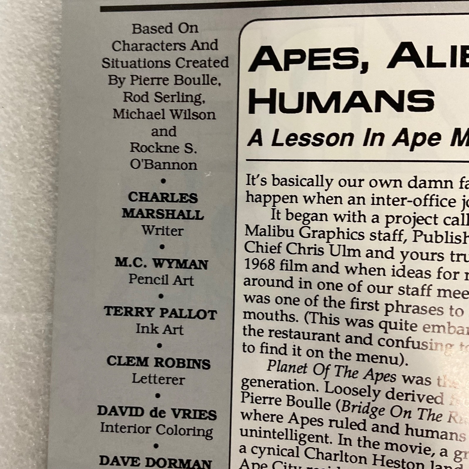 Ape Nation #1 Feb 1991 Adventure Comics Crossover Planet of Apes Alien - Image 4