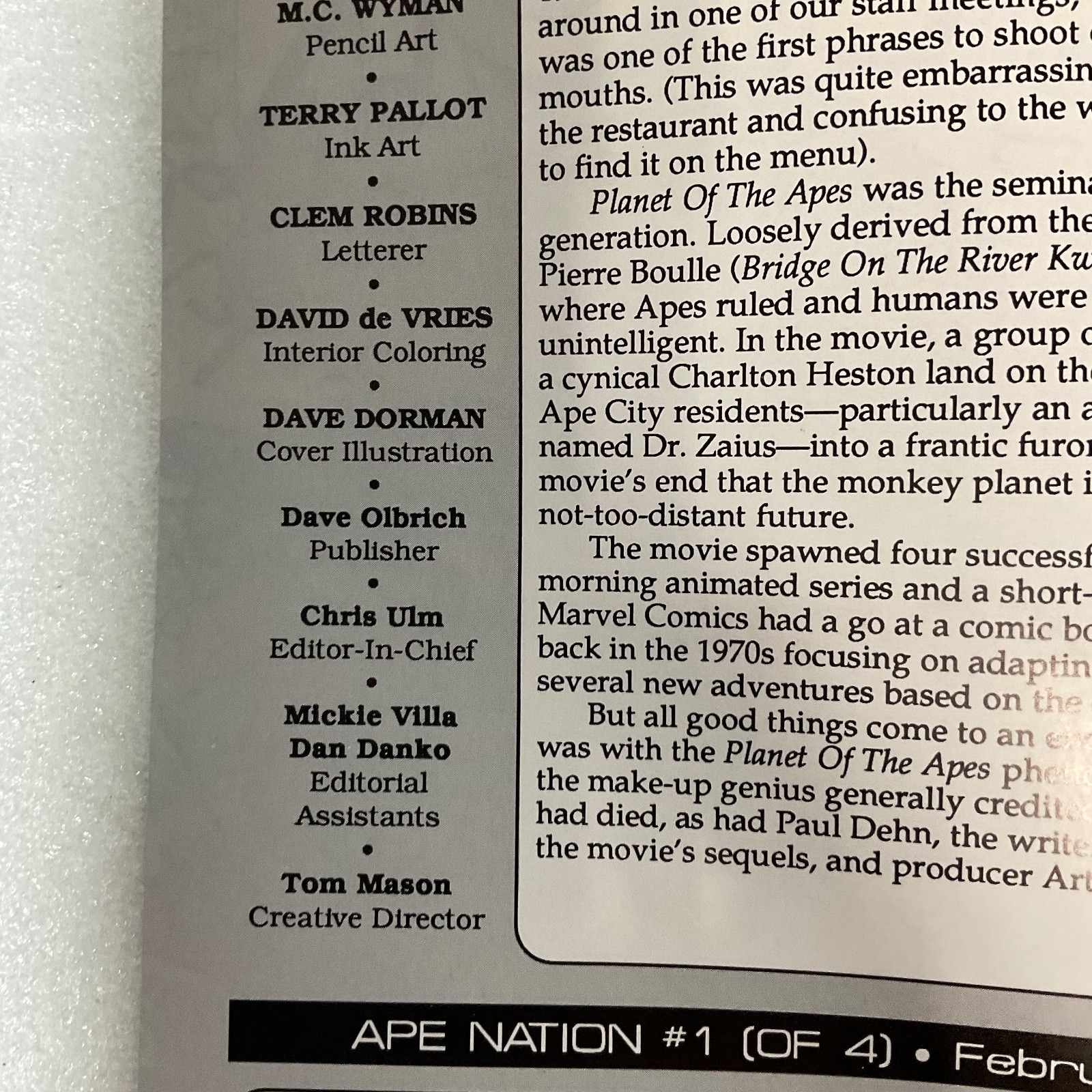 Ape Nation #1 Feb 1991 Adventure Comics Crossover Planet of Apes Alien - Image 5