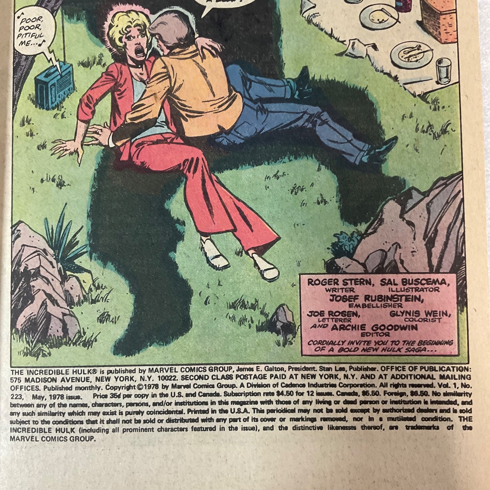 The Incredible Hulk #223 Marvel Comic 1978 Bronze Age Key Issue - Image 5