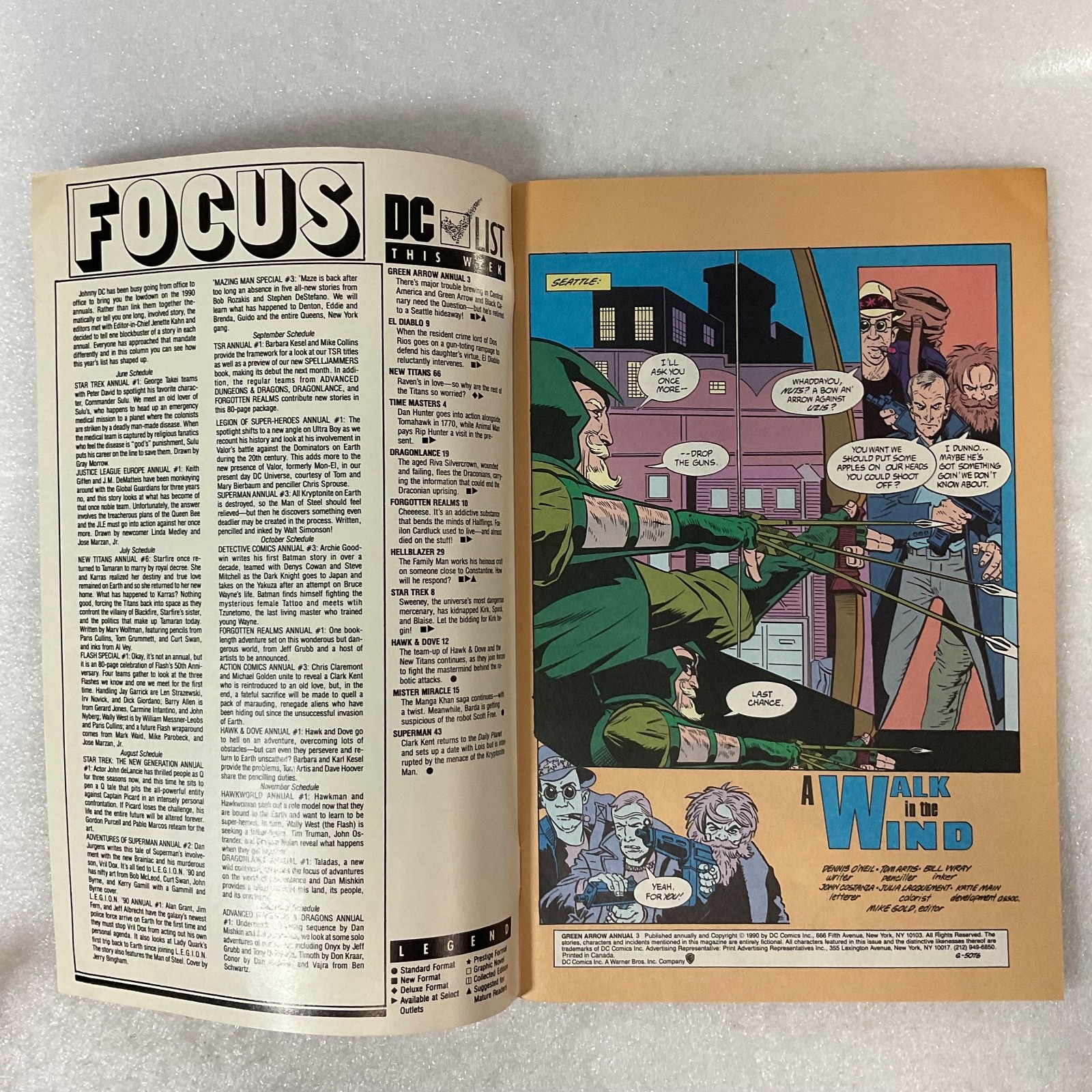 Green Arrow Annual #3 1990 DC Comic Mature Readers - Image 3