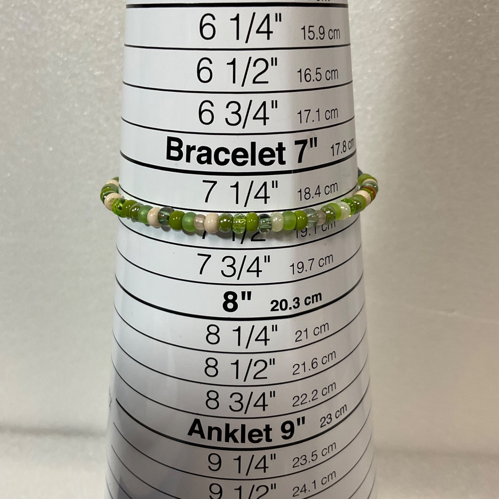 Handmade BeadforLife Bracelet Uganda Paper Beads Green Multicolor 7" Jewelry - Image 6