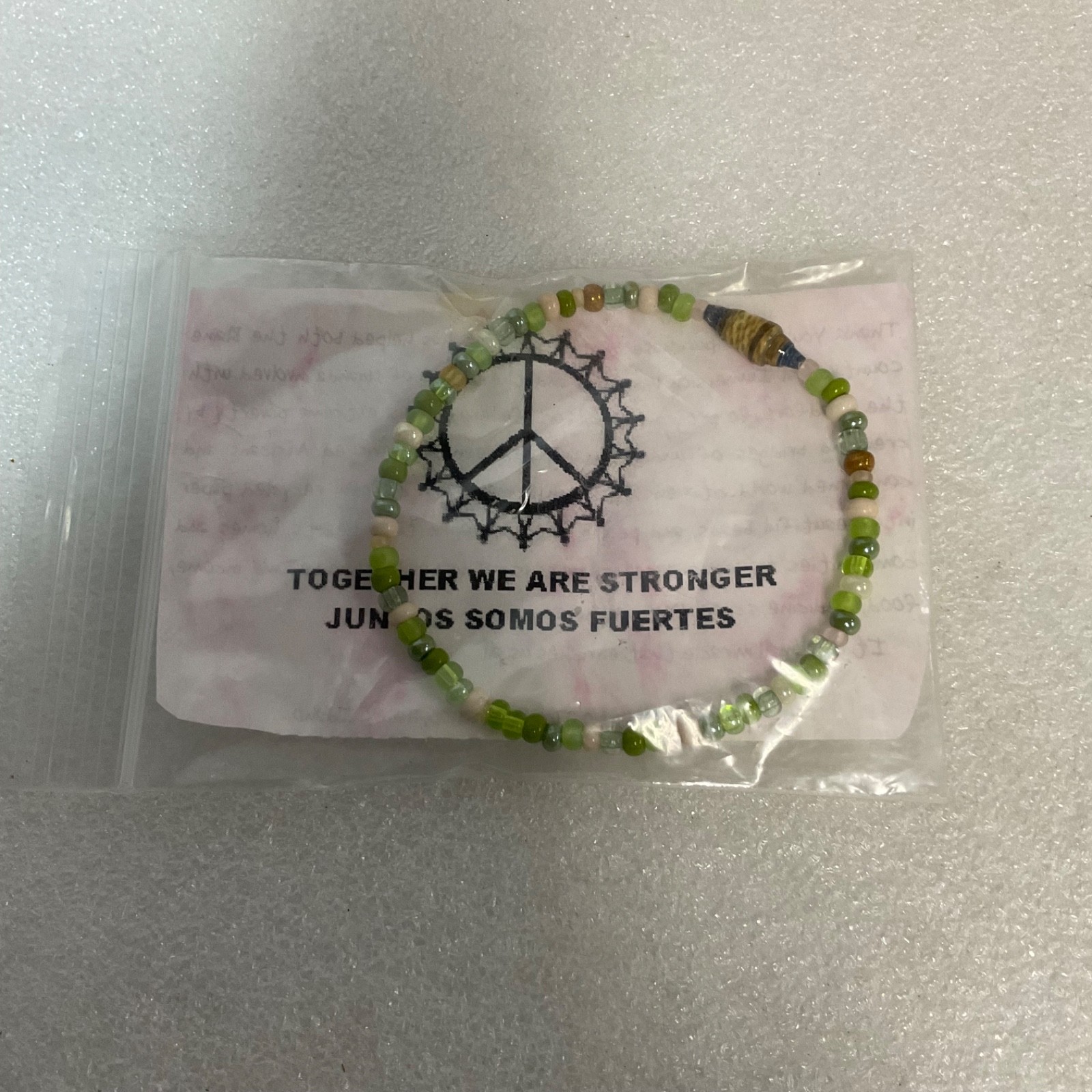 Handmade BeadforLife Bracelet Uganda Paper Beads Green Multicolor 7" Jewelry - Image 10