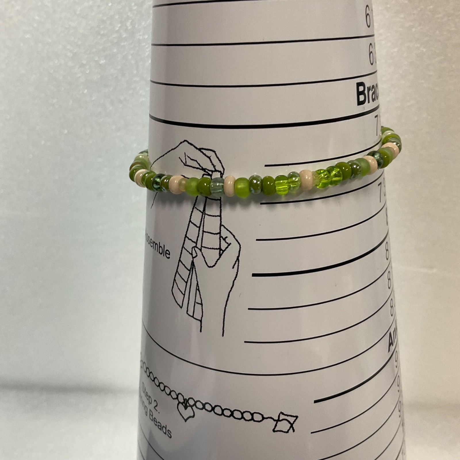 Handmade BeadforLife Bracelet Uganda Paper Beads Green Multicolor 7" Jewelry - Image 9