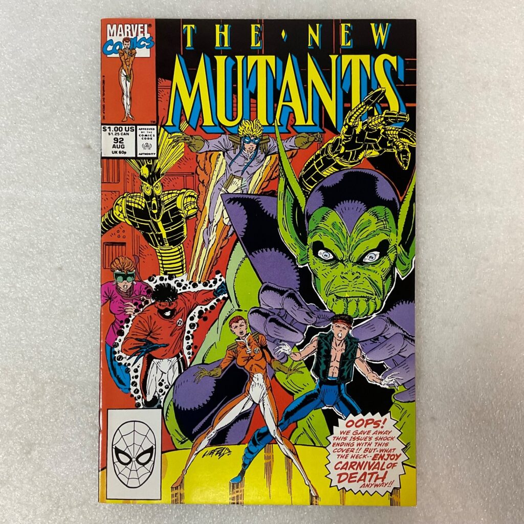 The New Mutants #92 Aug 1990 Marvel Comic Book Carnival of Death Story - Image 1