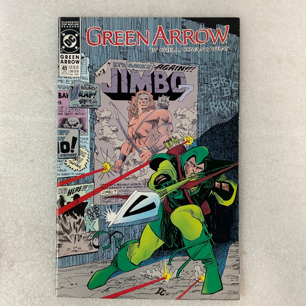 Green Arrow #41 1990 DC Comics Action Issue Jimbo Storyline Cover - Image 1