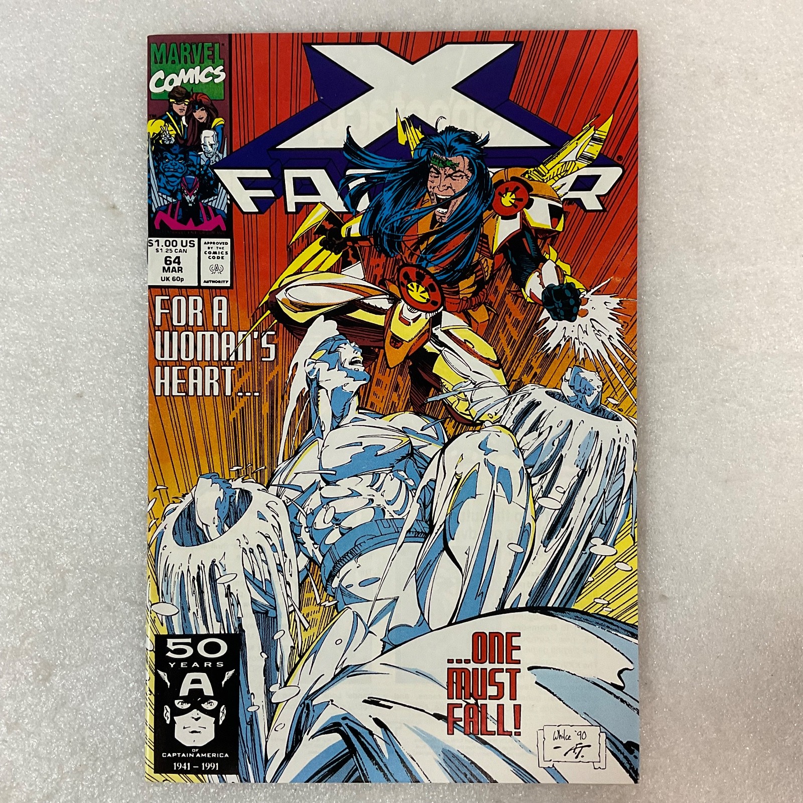 X-Factor #64 Mar 1991 Marvel Comic One Must Fall Cover - Image 1